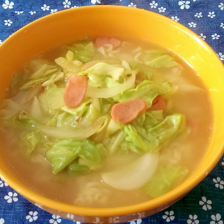 カレー野菜炒めの塩ラーメン